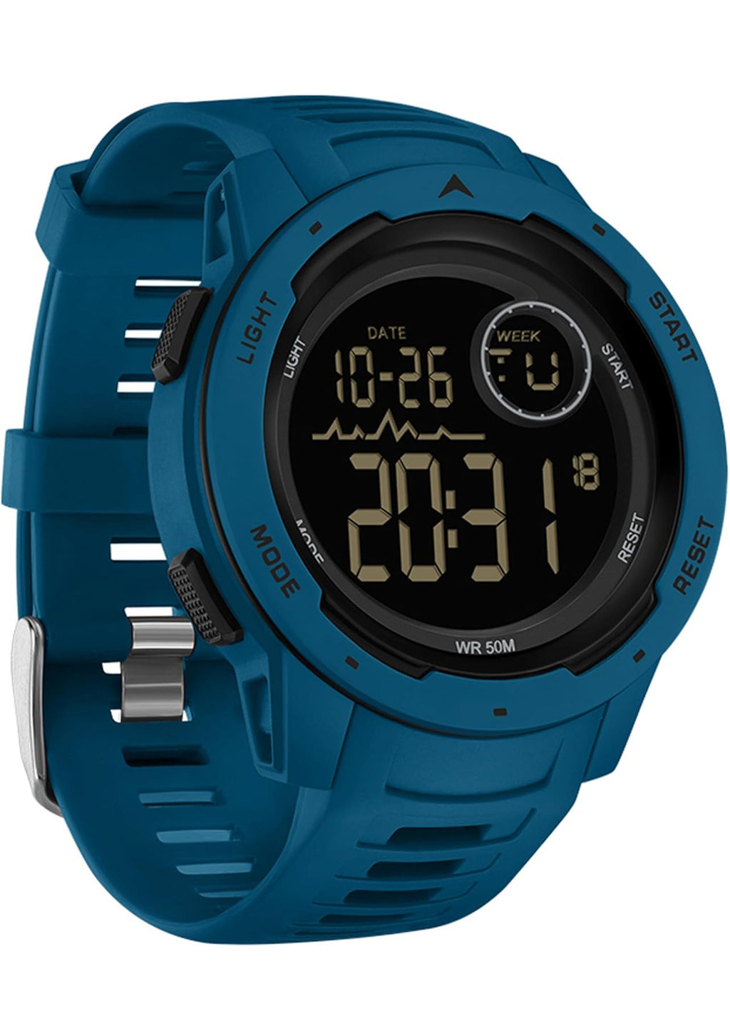 Men's Digital Watch Waterproof Sports Watches Tactical Military Stopwatch Alarm 12/24H Outdoor Mens Wristwatch for Running Swimming