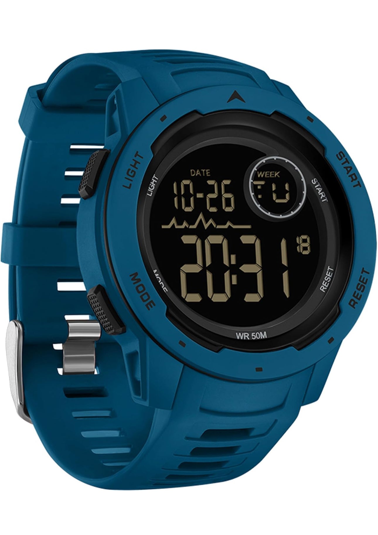 Men's Digital Watch Waterproof Sports Watches Tactical Military Stopwatch Alarm 12/24H Outdoor Mens Wristwatch for Running Swimming