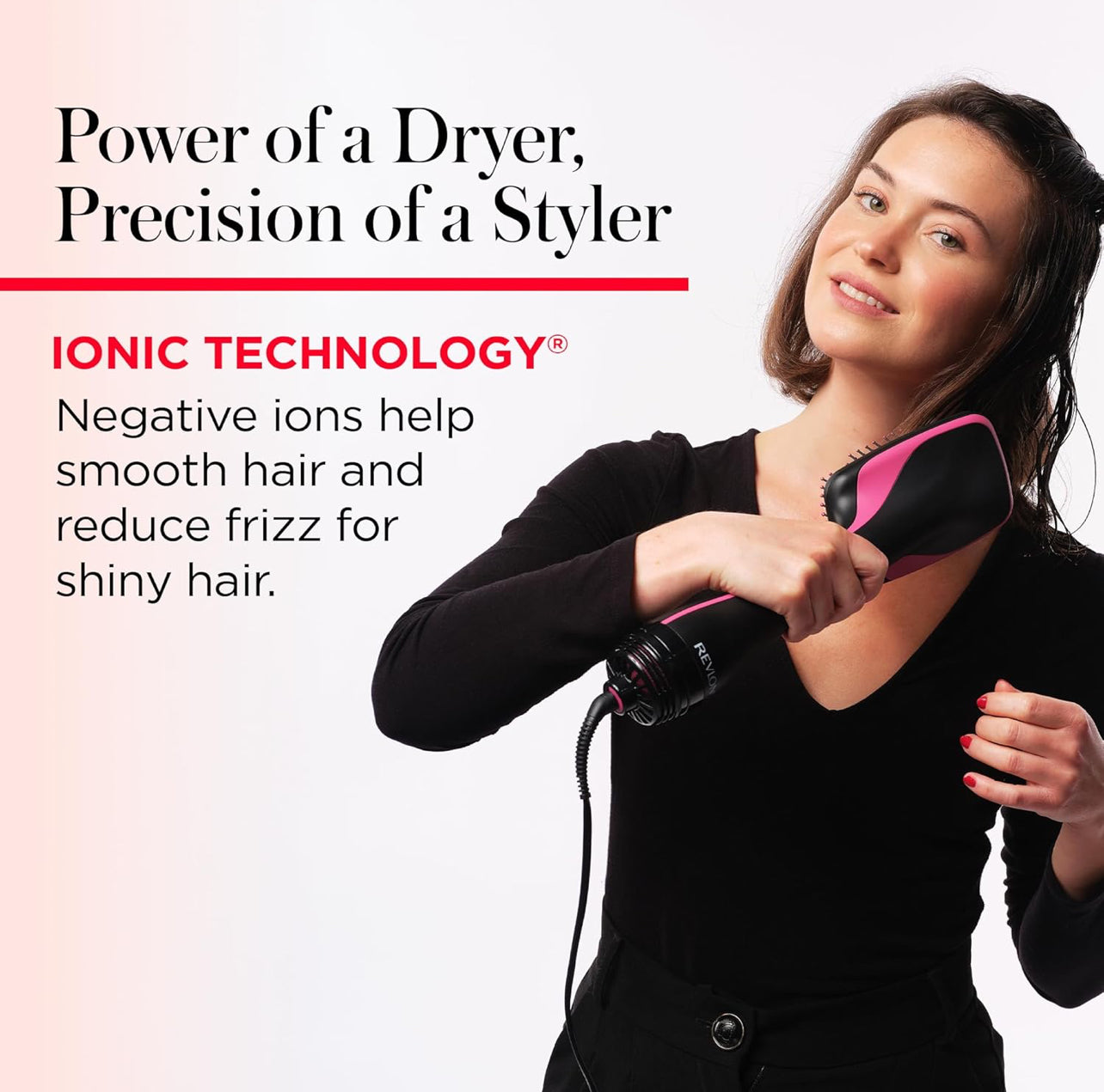 REVLON One-Step Hair Dryer and Styler, All-in-One Detangling and Straightener Brush