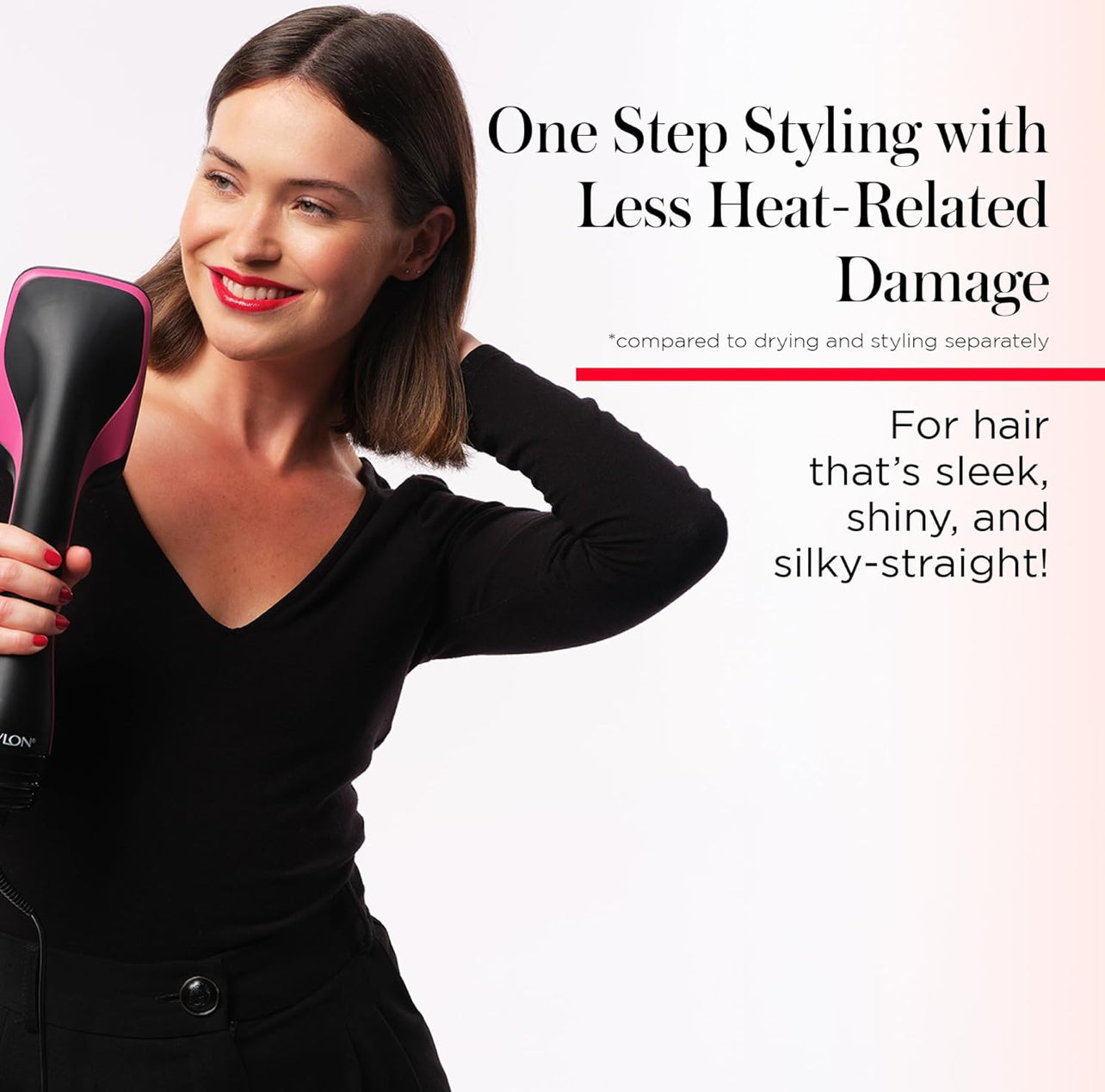 REVLON One-Step Hair Dryer and Styler, All-in-One Detangling and Straightener Brush