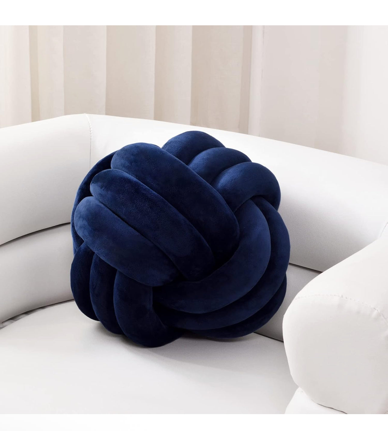 Sioloc Soft Knot Ball Pillows,Round Throw Pillow Cushion Home Decoration Plush Pillow,Throw Knotted Pillow Handmade Round Plush Pillow