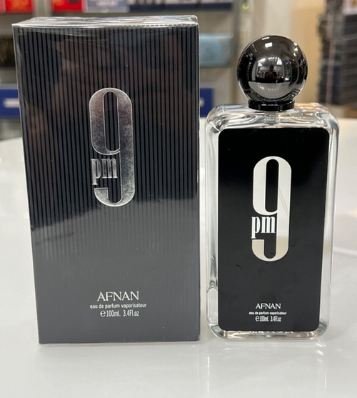Afnan 9 Pm Eau De Parfum Spray for Men, 3.4 Ounce