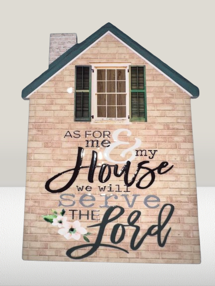 As For Me & My House We Will Serve The Lord Ceramic Plaque