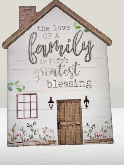 The Love of a Family is Life Greatest Blessings Ceramic Plaque