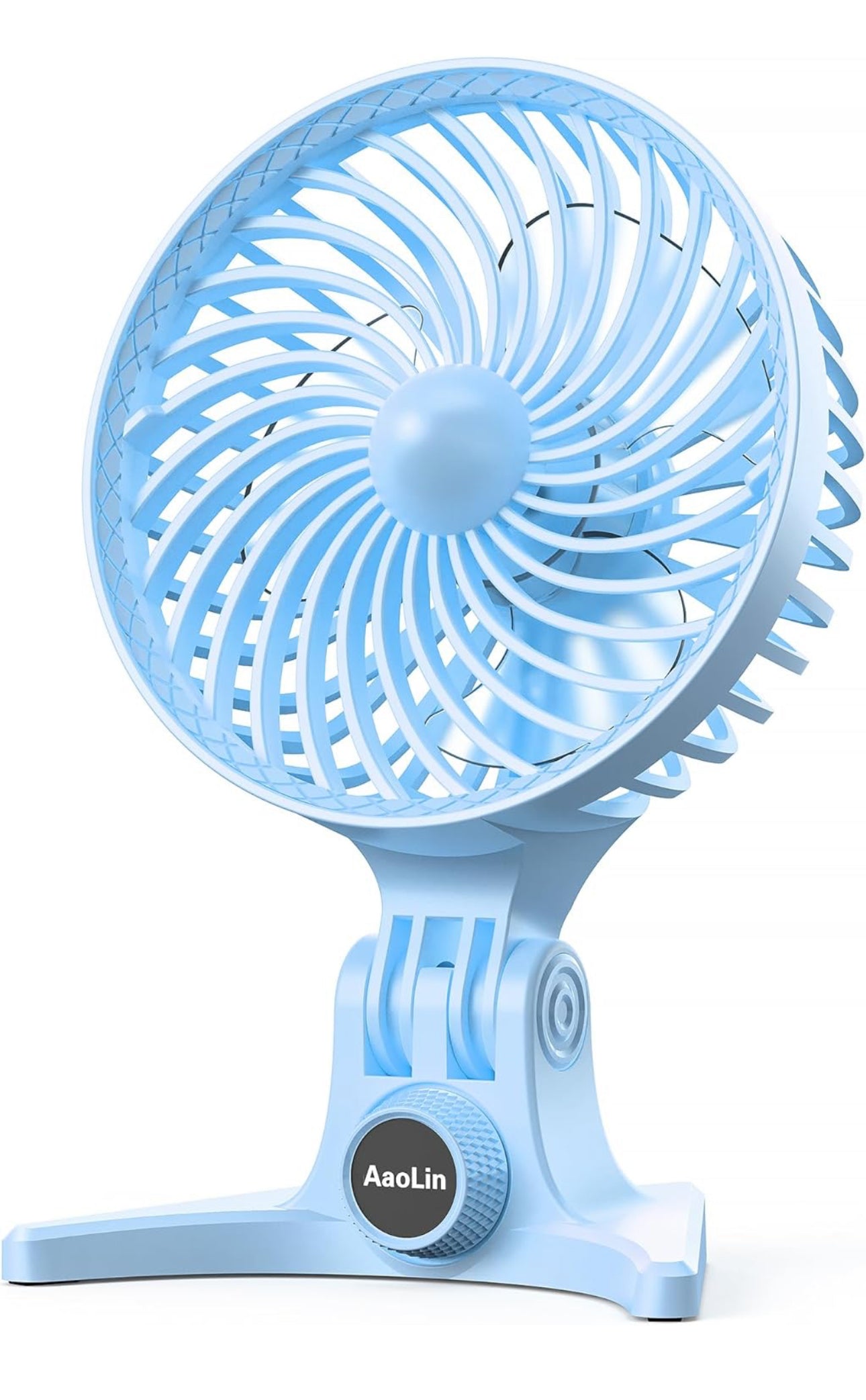 USB Desk Fan, Small Fans with CVT Variable Speeds, Strong Cooling Airflow, Quiet Portable, Desktop Mini Personal Table Fan for Room, Home, Office, Bedroom, Blue
