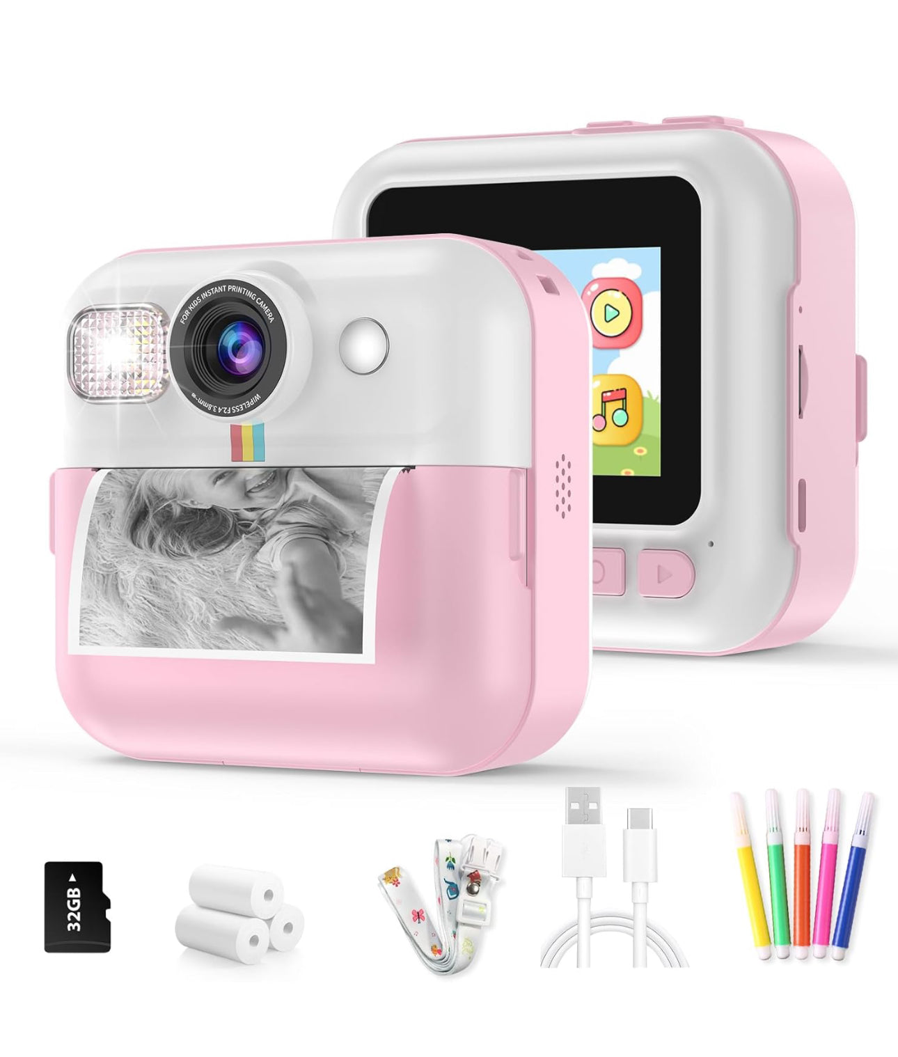 Instant Print Camera for Kids