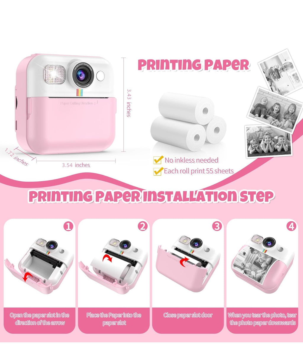 Instant Print Camera for Kids