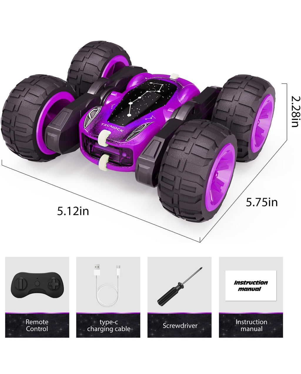 Remote Control Car, Double sided 360 degree rotates and flip RC Stunt Car