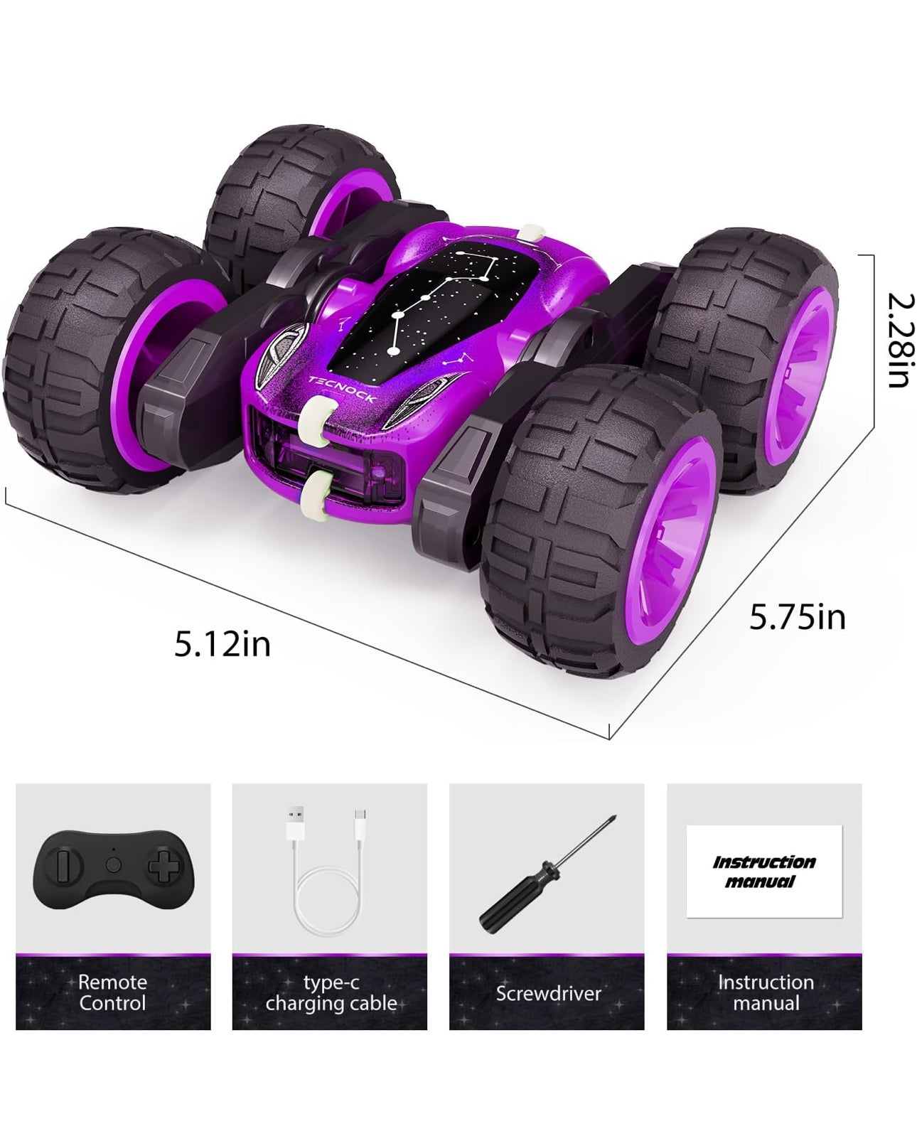 Remote Control Car, Double sided 360 degree rotates and flip RC Stunt Car