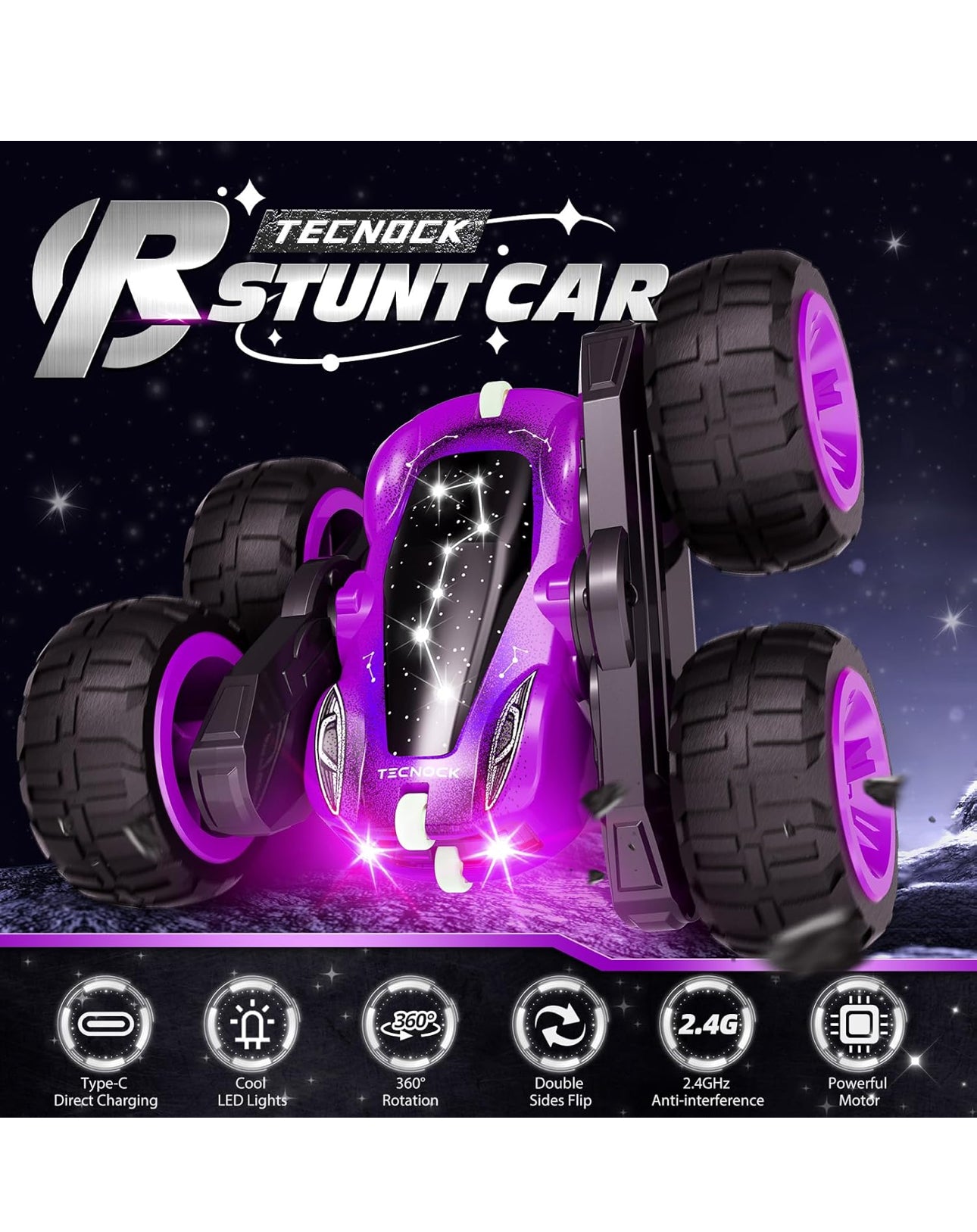 Remote Control Car, Double sided 360 degree rotates and flip RC Stunt Car