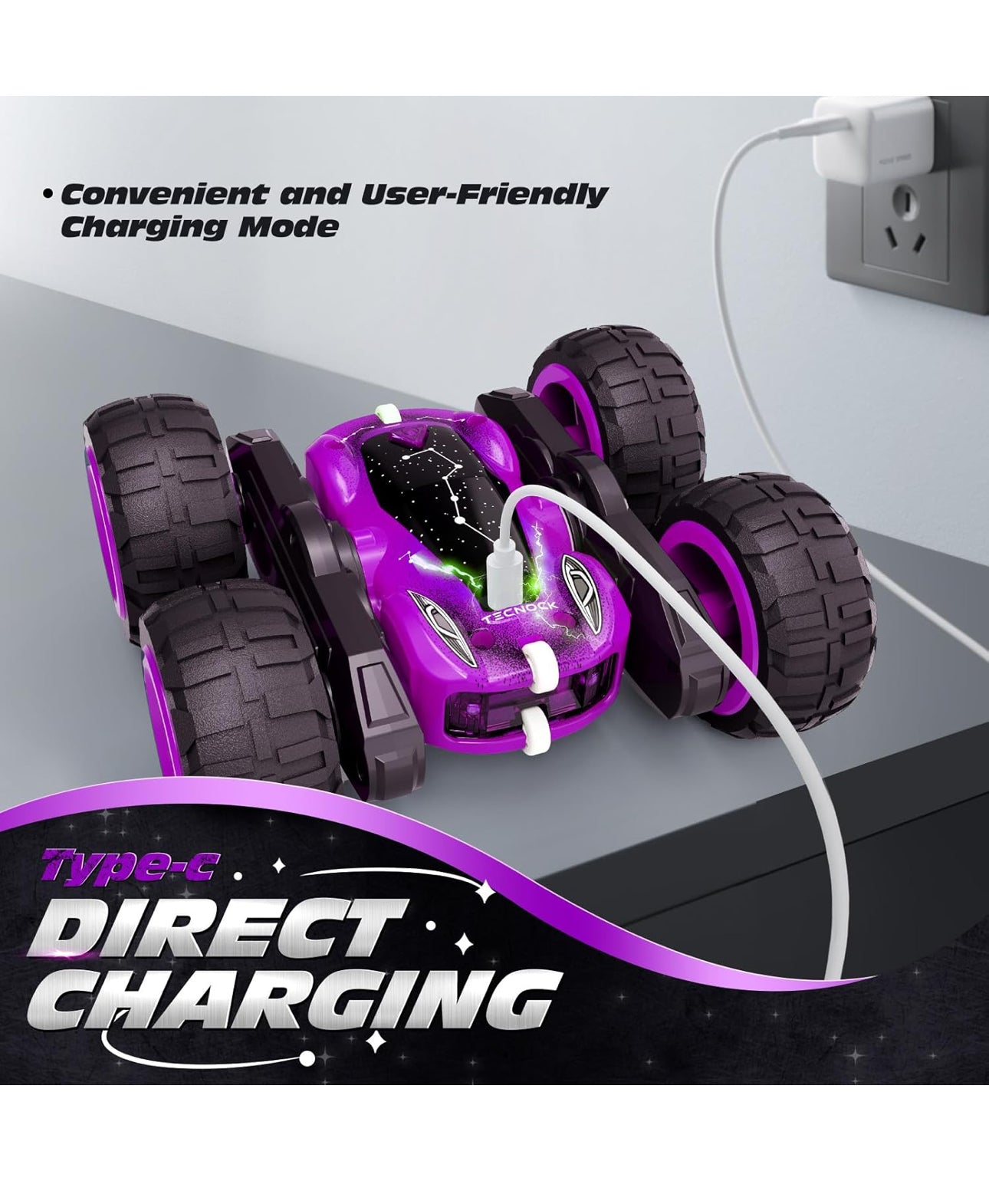 Remote Control Car, Double sided 360 degree rotates and flip RC Stunt Car