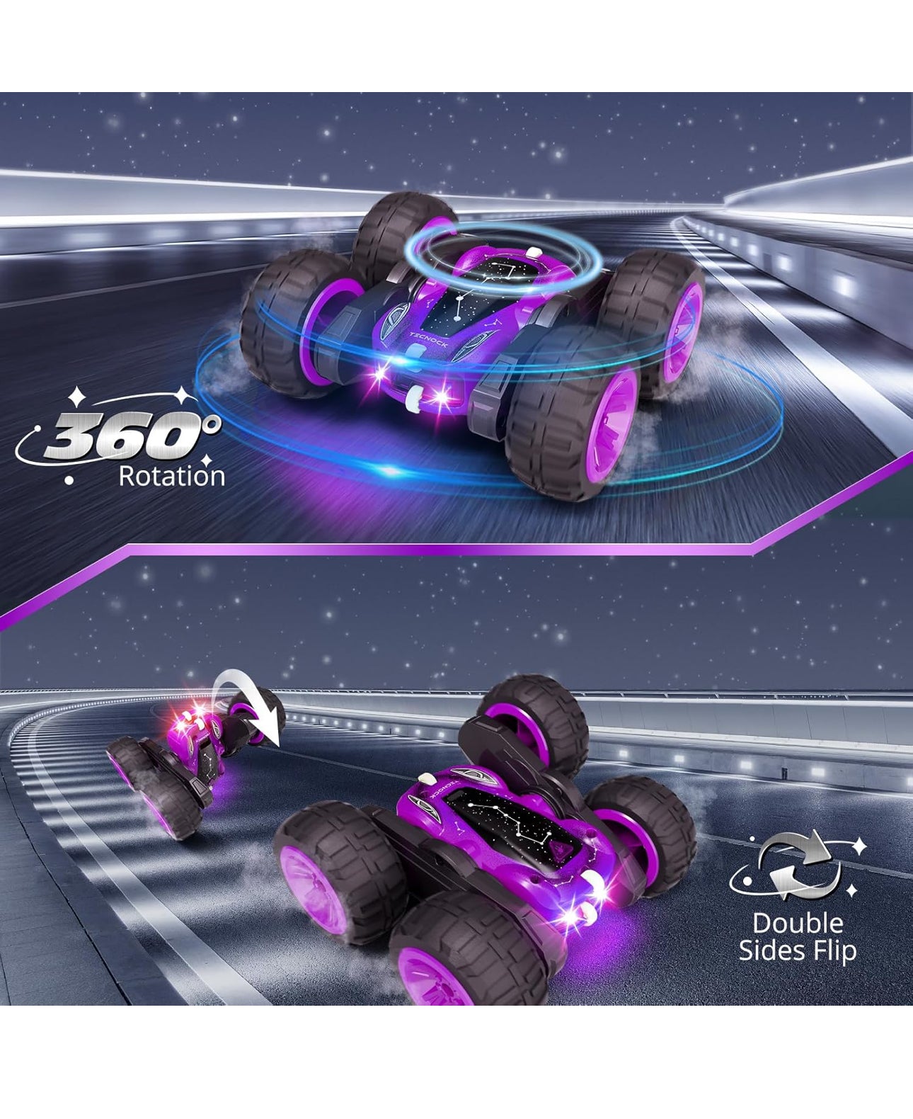 Remote Control Car, Double sided 360 degree rotates and flip RC Stunt Car