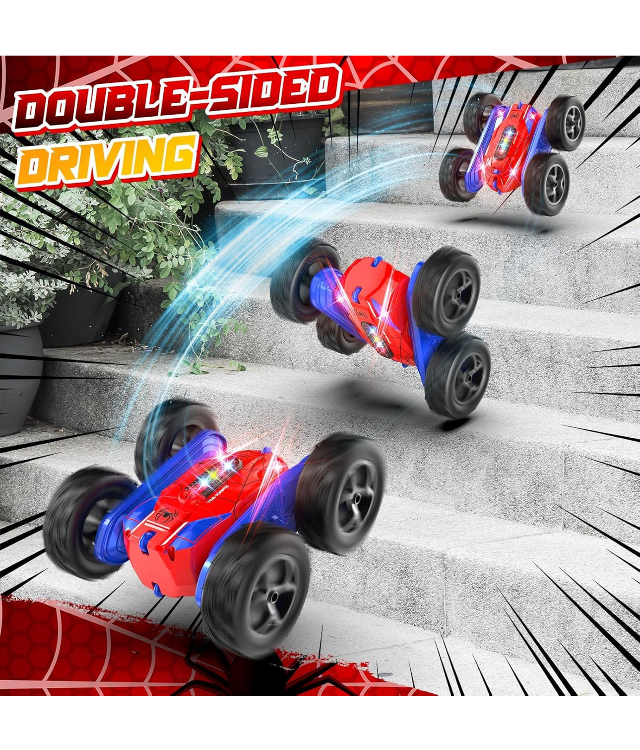 Remote Control Car, Double sided 360 degree rotates and flip RC Stunt Car