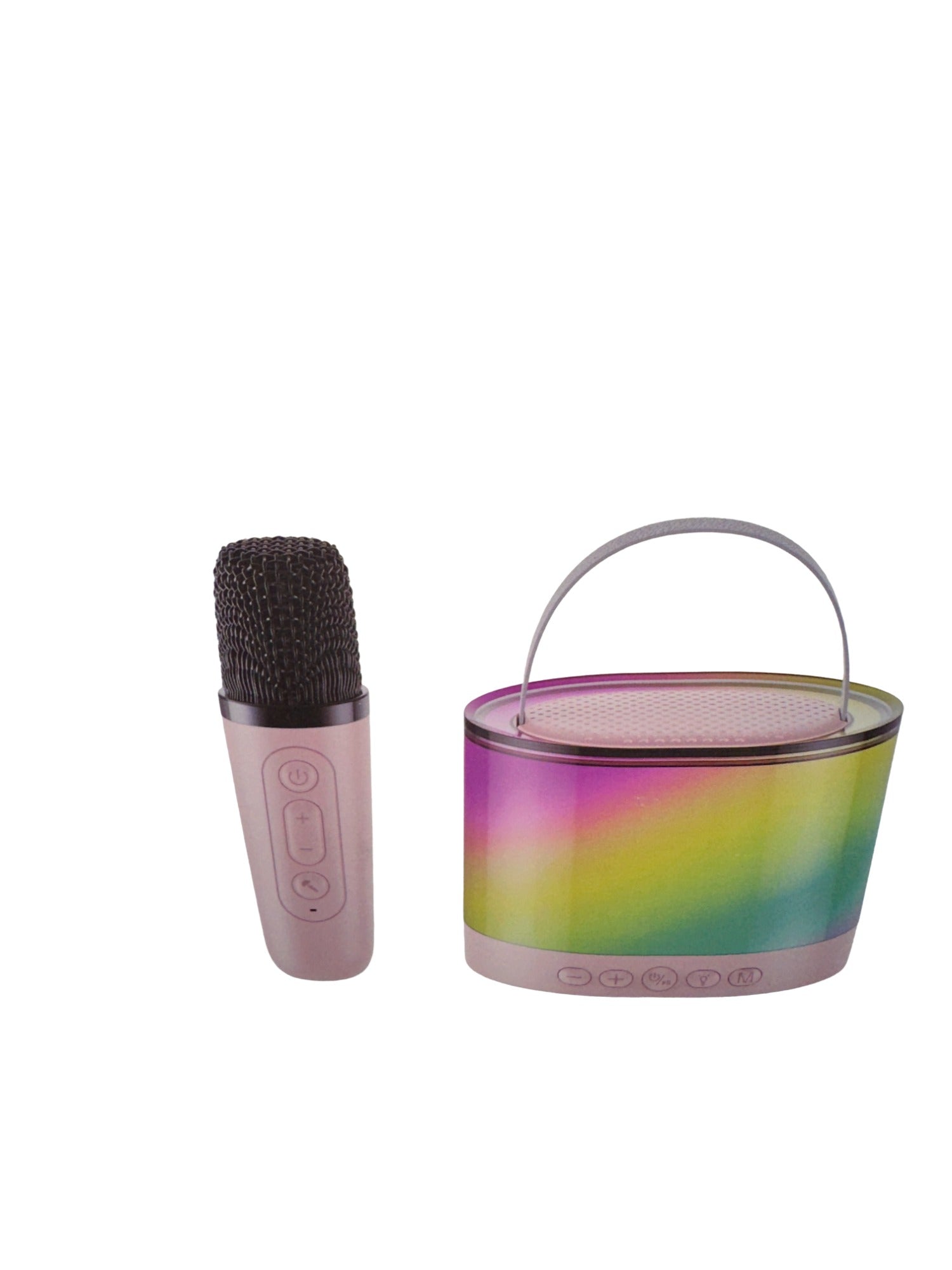 Mini Karaoke Music Box for kids, Portable Bluetooth Speaker, 1 Wireless Microphone with Fun Voice Changing