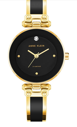 Anne Klein Watch, timeless Elegance in black and gold